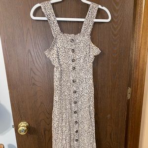 Leopard Print Button Up Maxi Dress